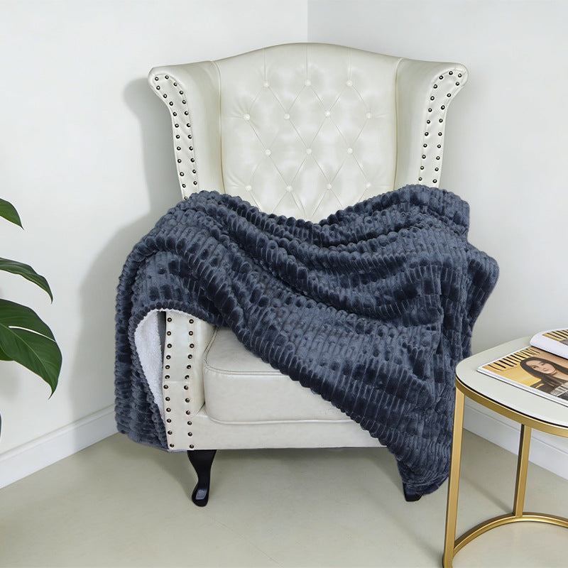Women Cozy Structured Fleece Blanket Bowlift