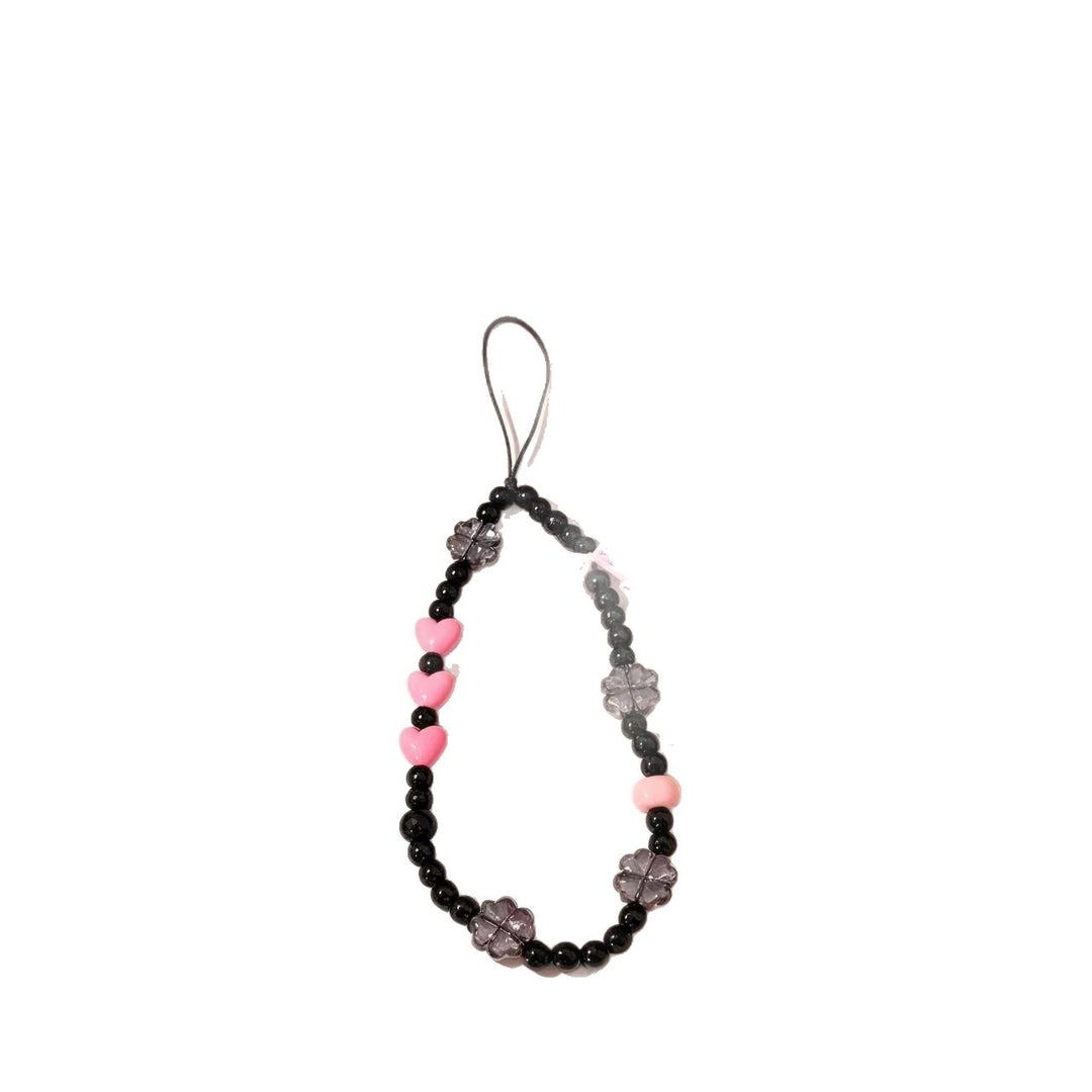 Playful Heart and Flower Bead Phone Charm Bowlift