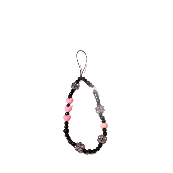 Playful Heart and Flower Bead Phone Charm Bowlift