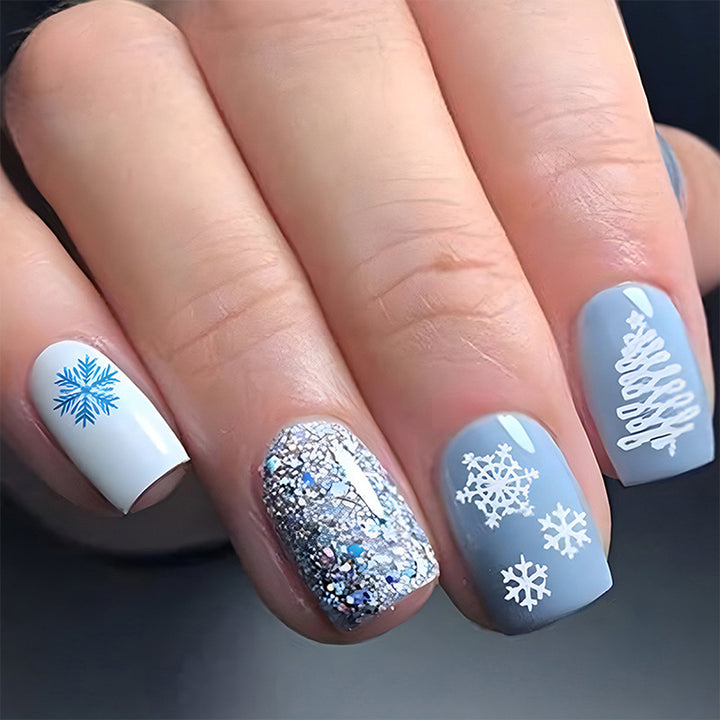 Artistic Winter Nail Art Bowlift