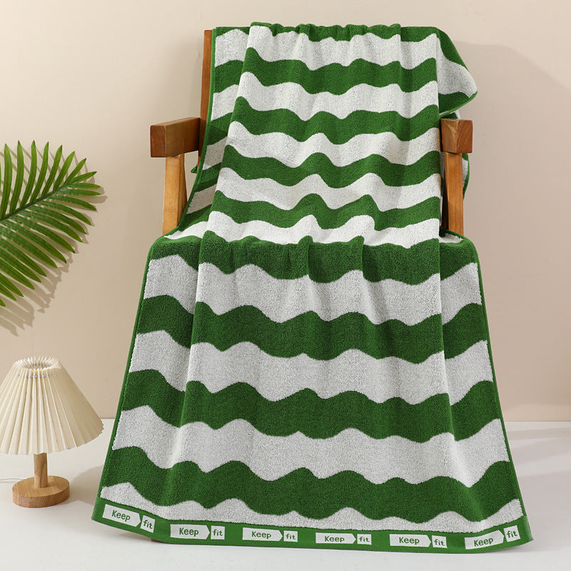 Cozy Terry Bath Towel with Stylish Polka Dot Design Bowlift
