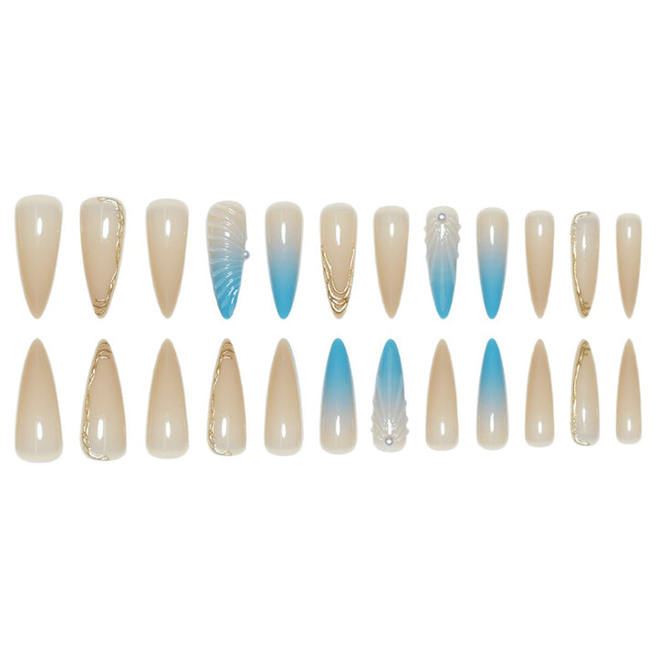 Sculpted Acrylic Press-On Nail Art Extensions Bowlift