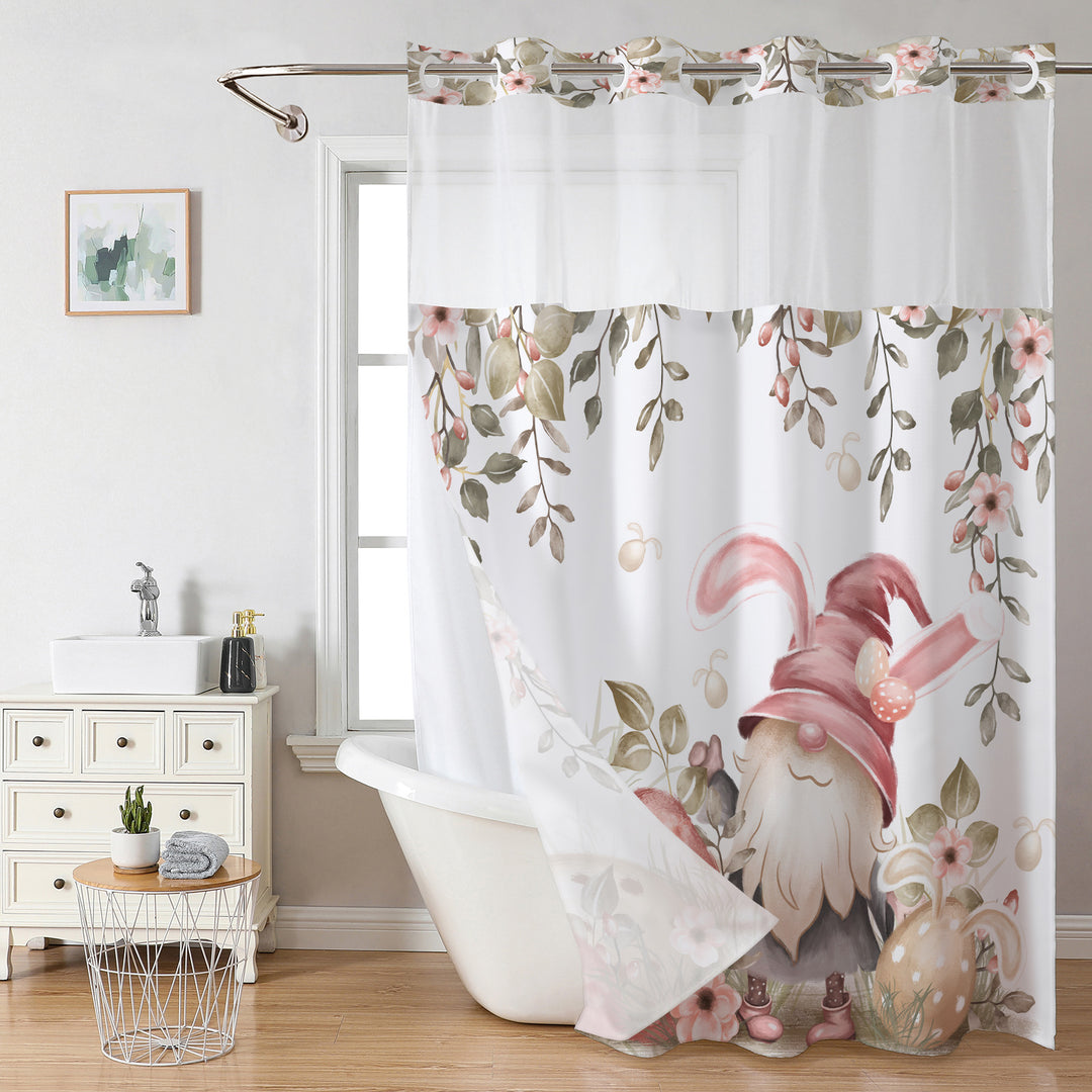 Botanical Floral Art Shower Curtain Bowlift