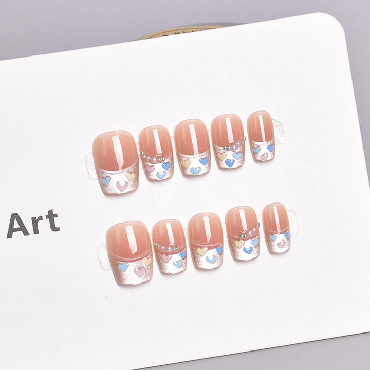 Artistic Floral Press-On Nail Set Bowlift