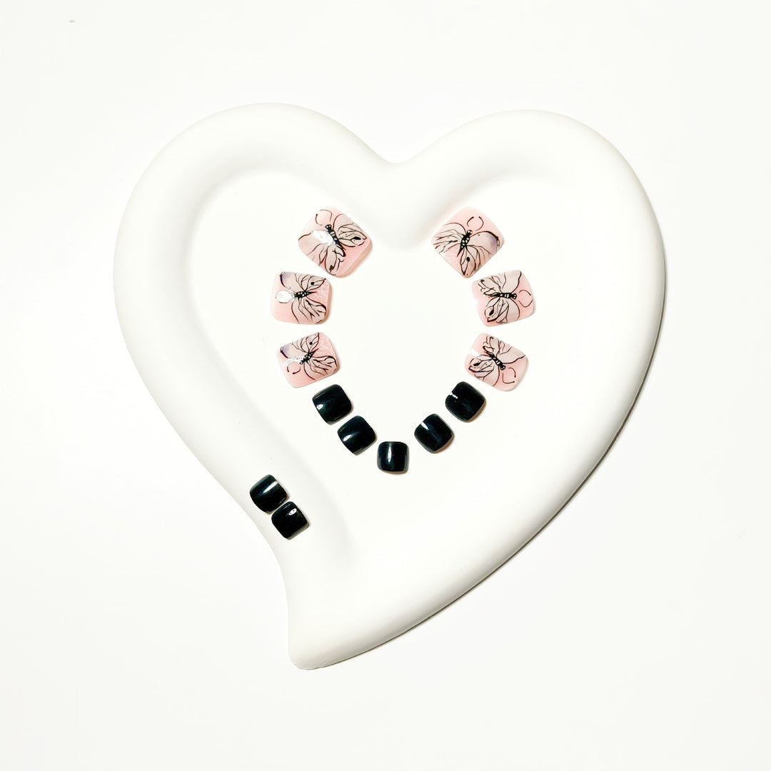 Artistic Butterfly Design Nail Art Bowlift
