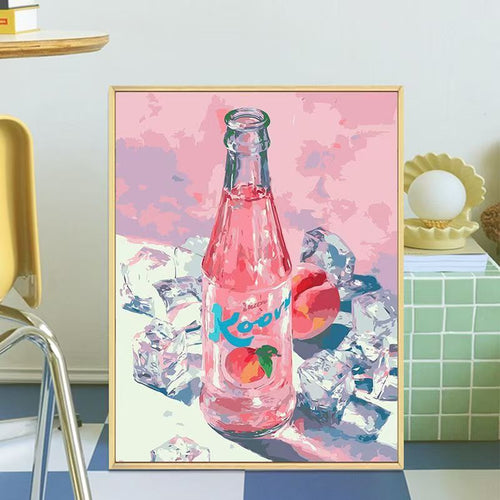Retro-Inspired Beverage Bottle Canvas Art Bowlift