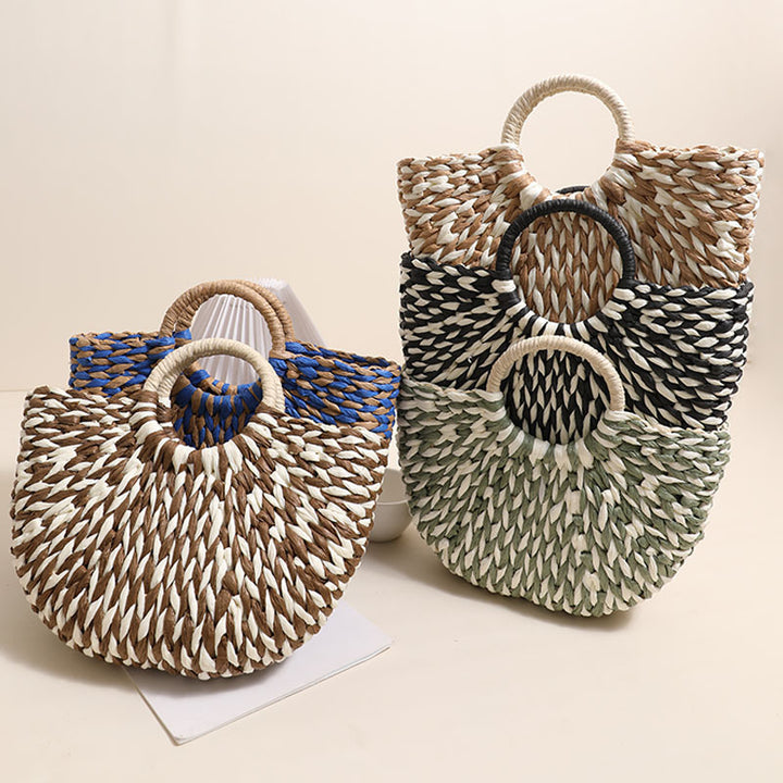 Braided basket bag with unique design Bowlift