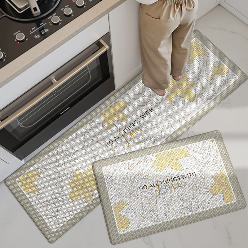 Floral Pattern Kitchen Comfort Mat Set Bowlift
