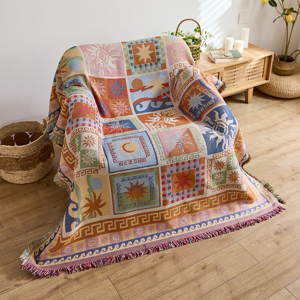 Artistic Jacquard Throw Blanket