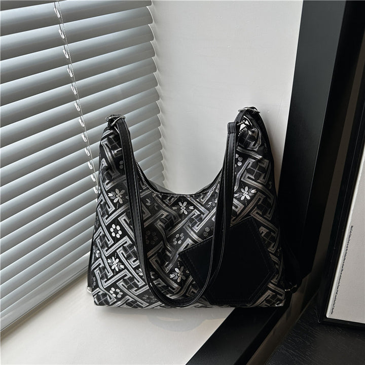 Stylish Geometric Pattern Shoulder Bag Bowlift