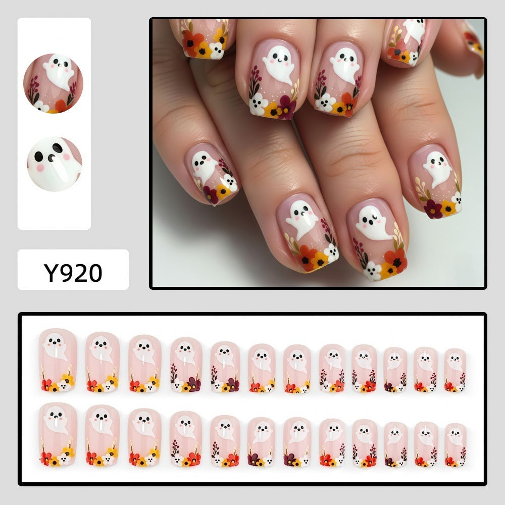 Artificial nails with playful spirit design Bowlift