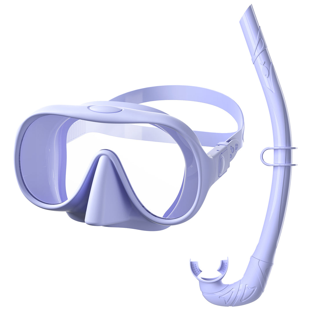 Swimming mask with flexible breathing tube Bowlift