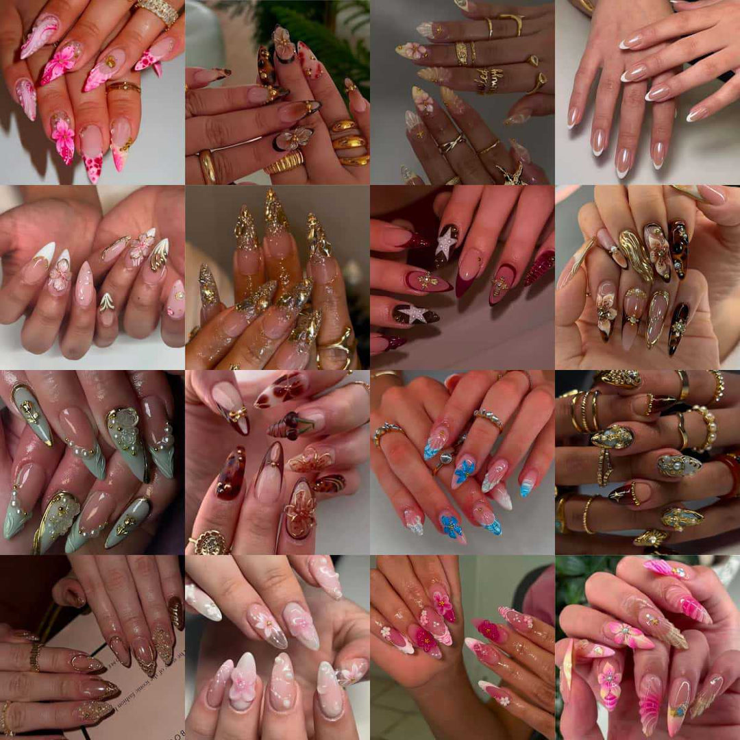 Elegant Gel Nail Art Extensions Bowlift