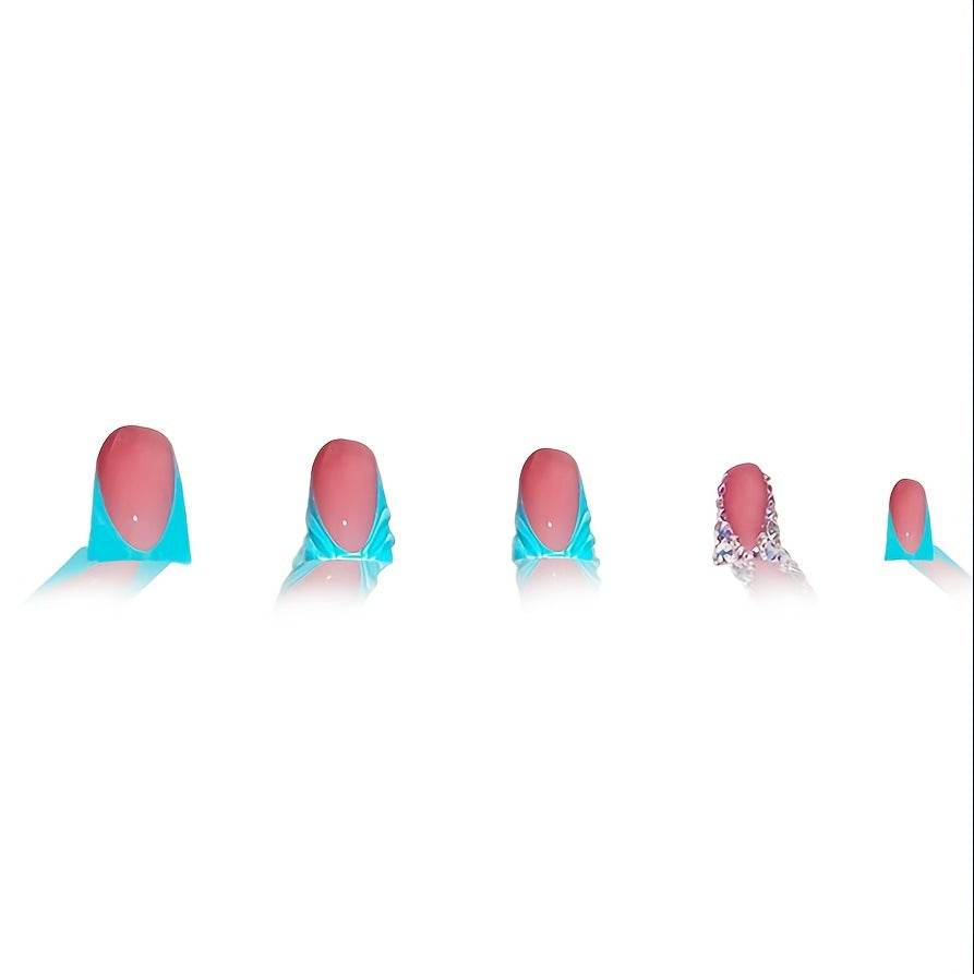 Decorative Crystal-Embellished Press-On Nails Bowlift