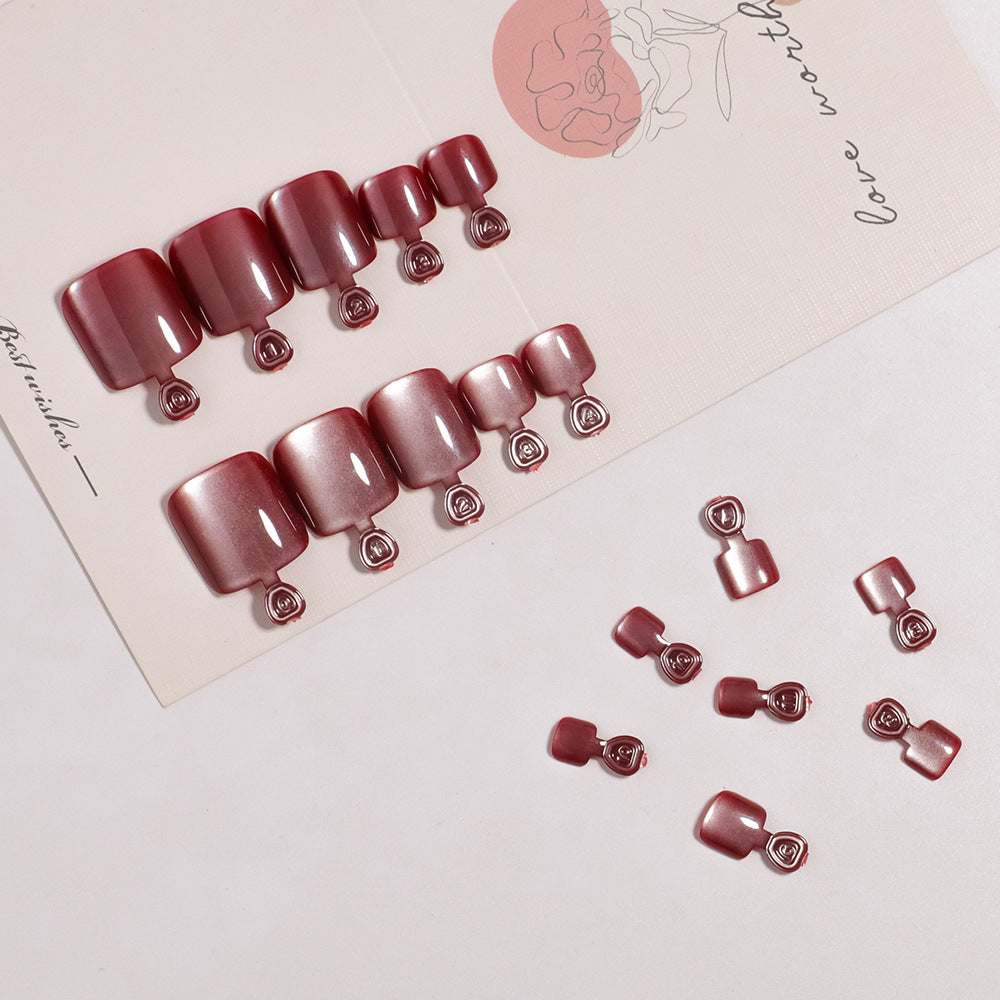 Premium Nail Art Press-On Toenail Set Bowlift