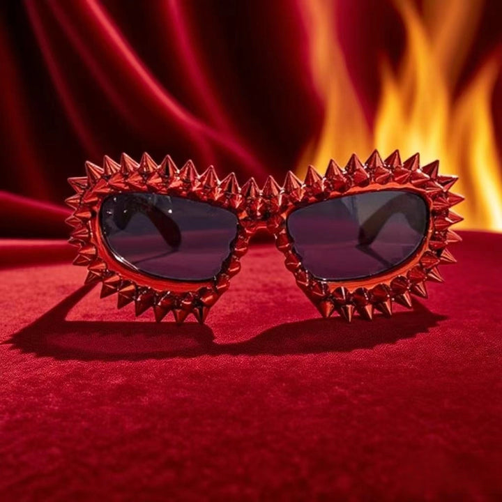 Women's statement sunglasses with creative stud accents Bowlift