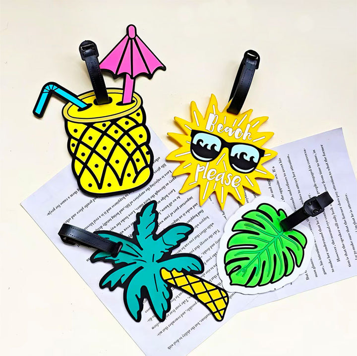 Unisex Tropical Leaf-Shaped Luggage Tag Bowlift