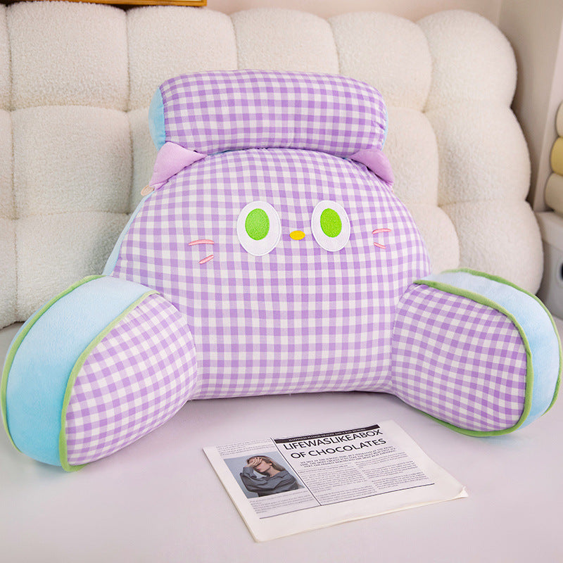 Funny plush back support pillow in cat design Bowlift
