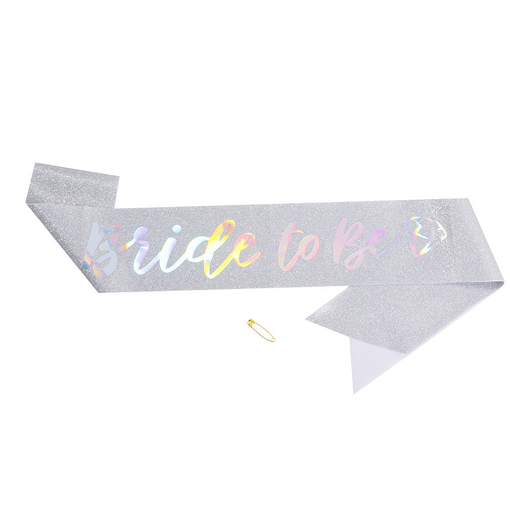 Ladies Glittering Bride Sash Bowlift