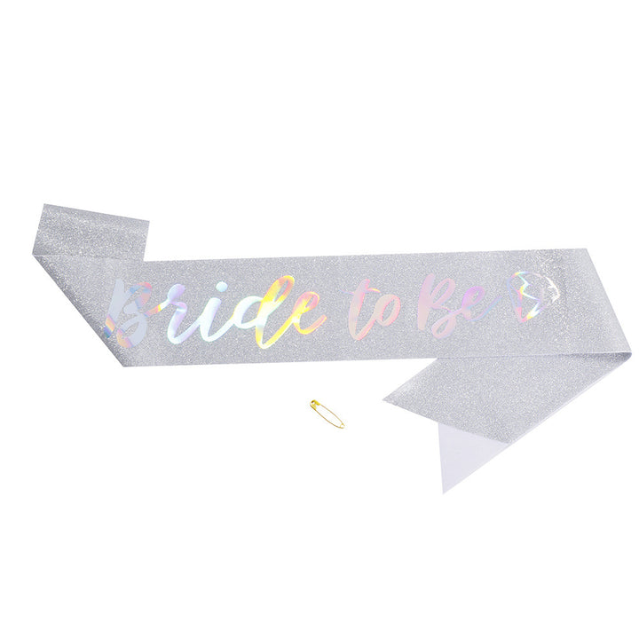 Ladies Glittering Bride Sash Bowlift