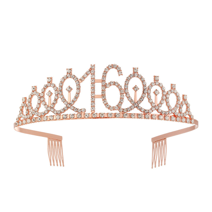 Women's Crystal-Embellished Tiara with Elegant Design Bowlift