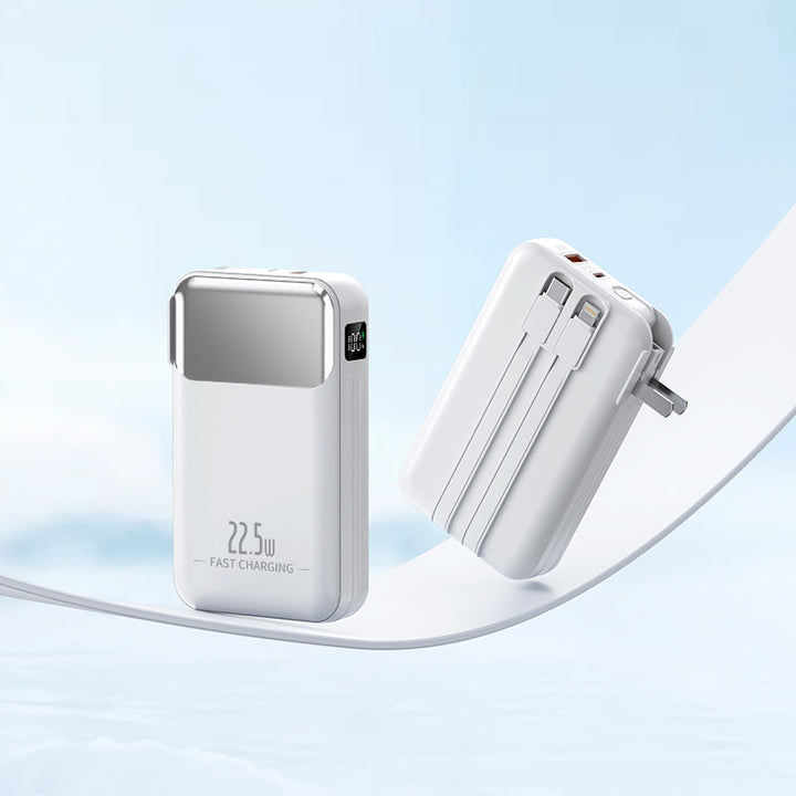 Portable fast charger with integrated socket Bowlift