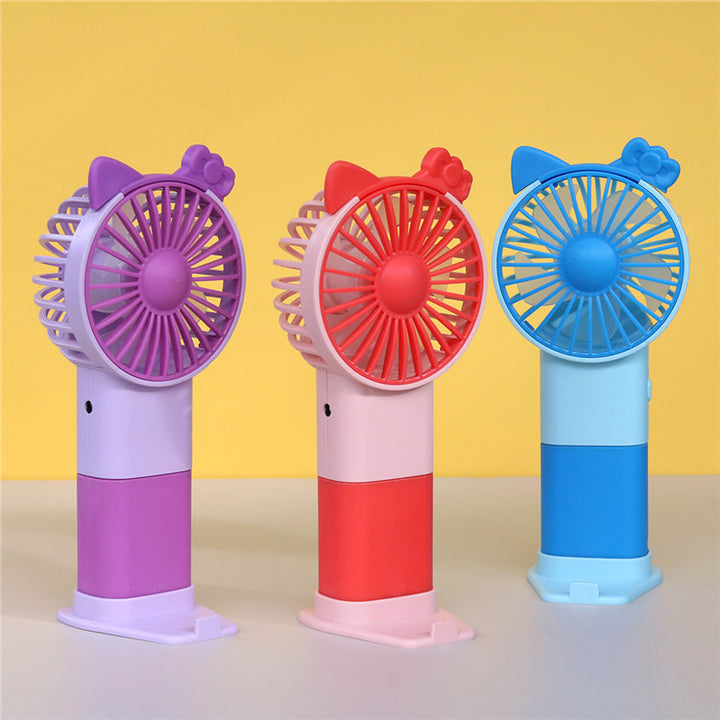 Unisex Portable Hand Fan in Playful Cat Design Bowlift