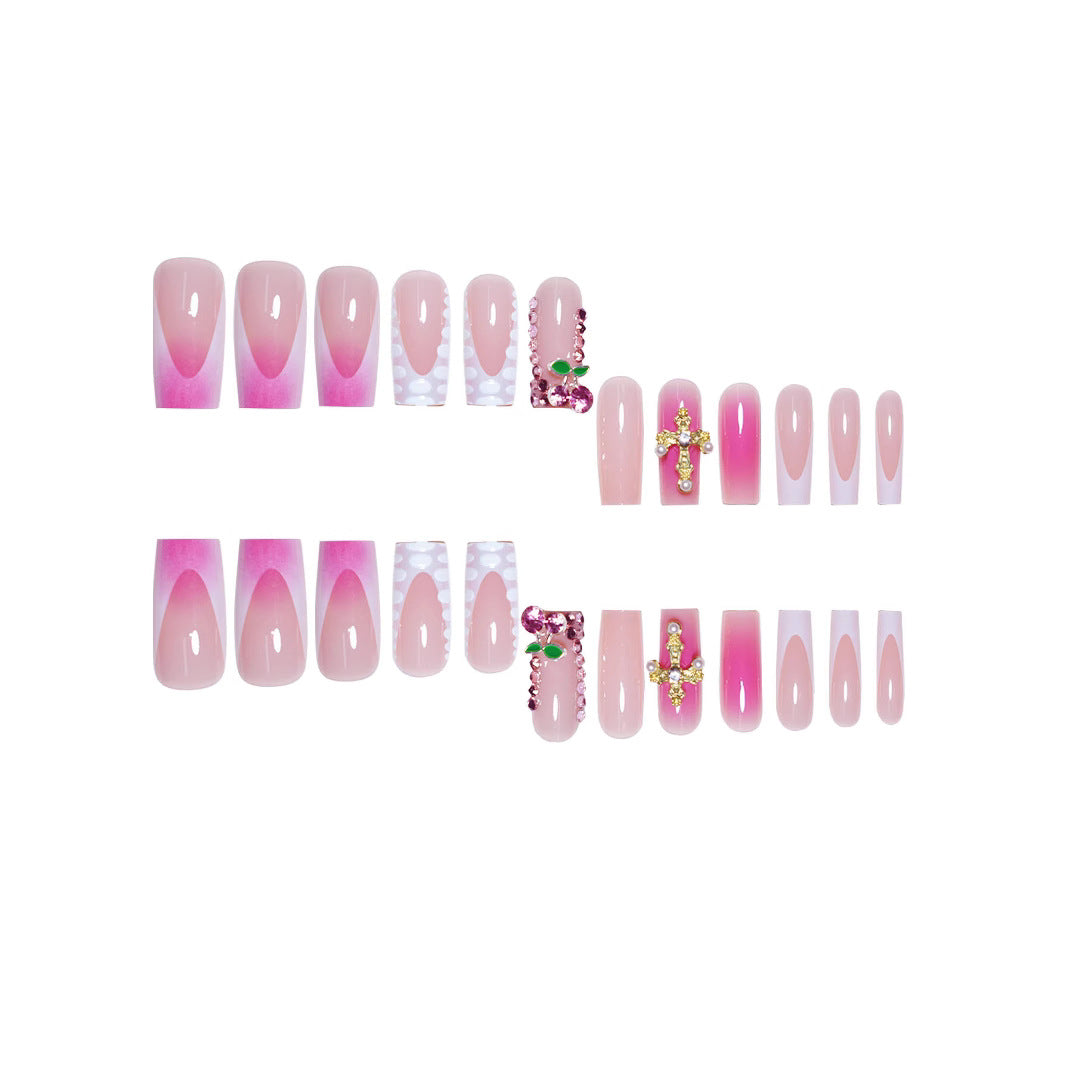 Glamorous Rhinestone-Embellished Nail Art Extensions Bowlift