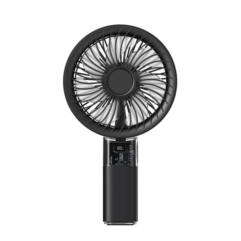 Women portable mini fan with digital display and variable speed control Bowlift