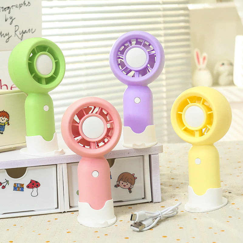 Ladies Portable Handheld Fan with Cute Bear Design Bowlift