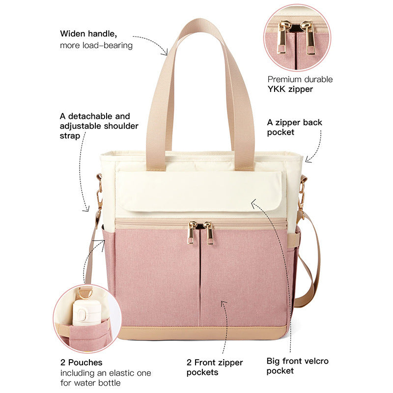 Multifunctional Tote Bag with Removable Shoulder Strap Bowlift