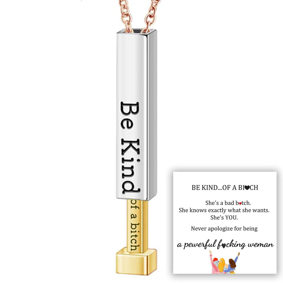 BowLift | Be Kind...of a bi♡ch - Hidden Message Necklace