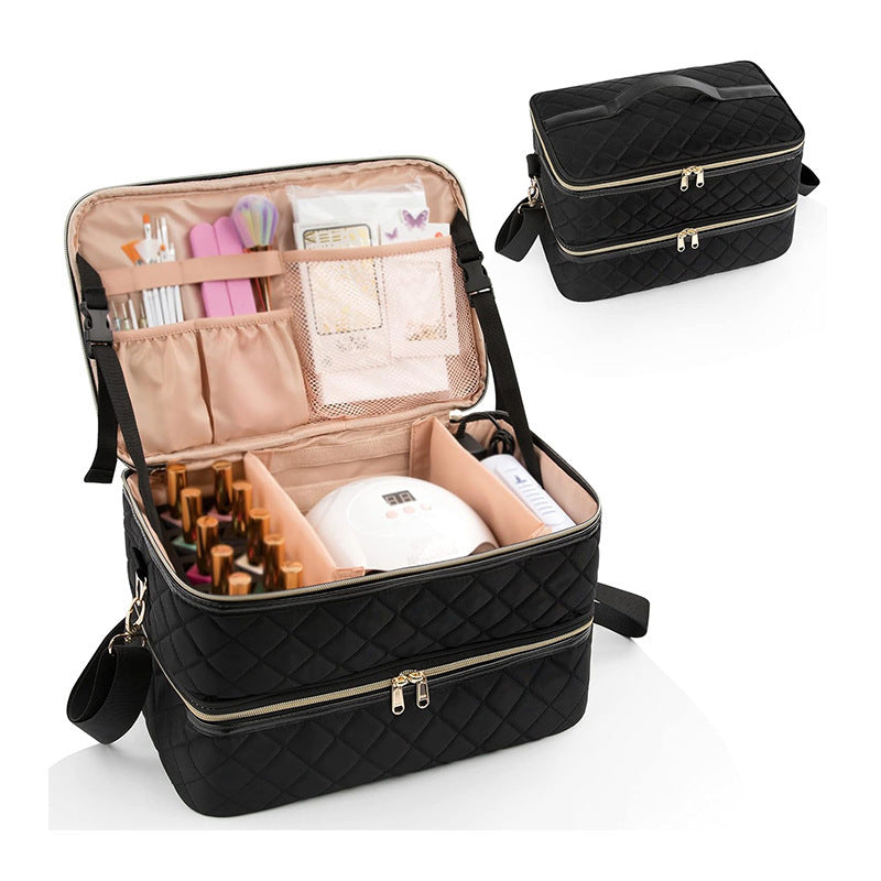 Cosmetic Organizer Bag with Multi-functional Compartment Division Bowlift