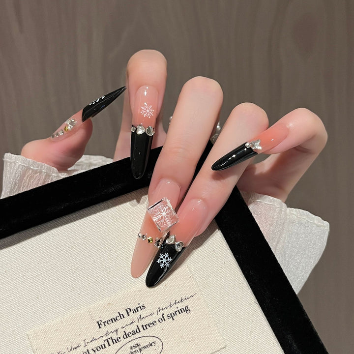 Artistic Long Stiletto Press-On Nails Bowlift