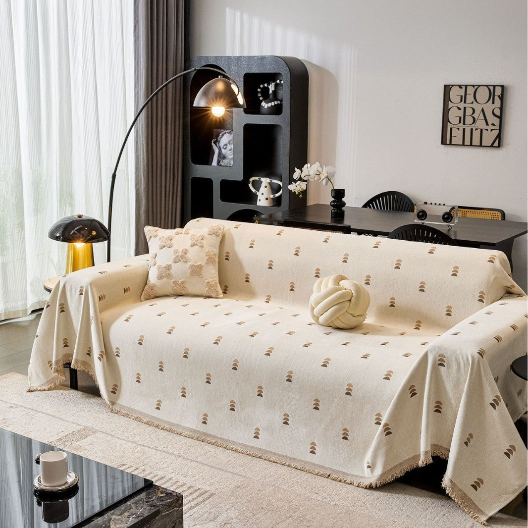 Elegant Textured Sofa Throw