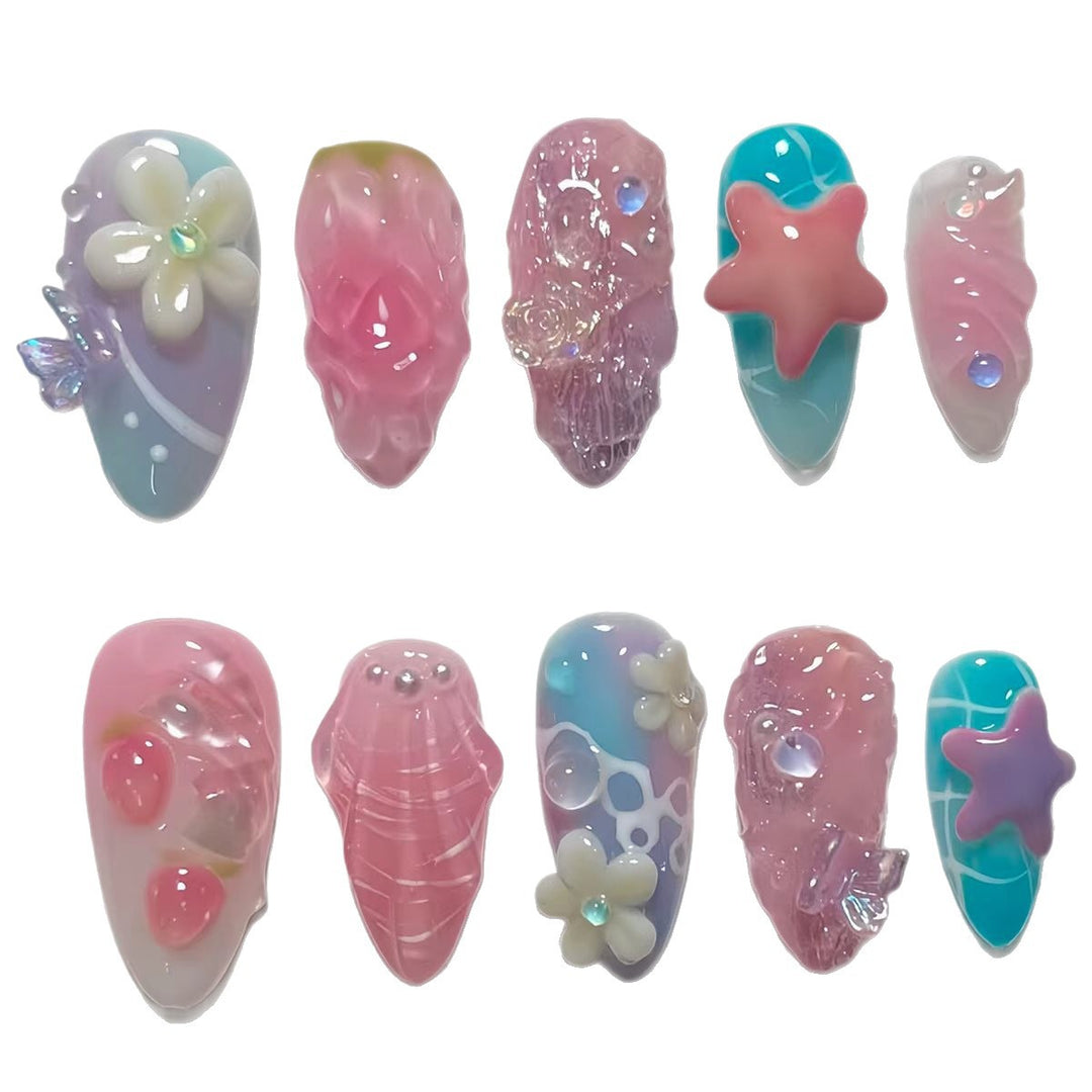Artistic 3D Thematic Nail Extensions Bowlift