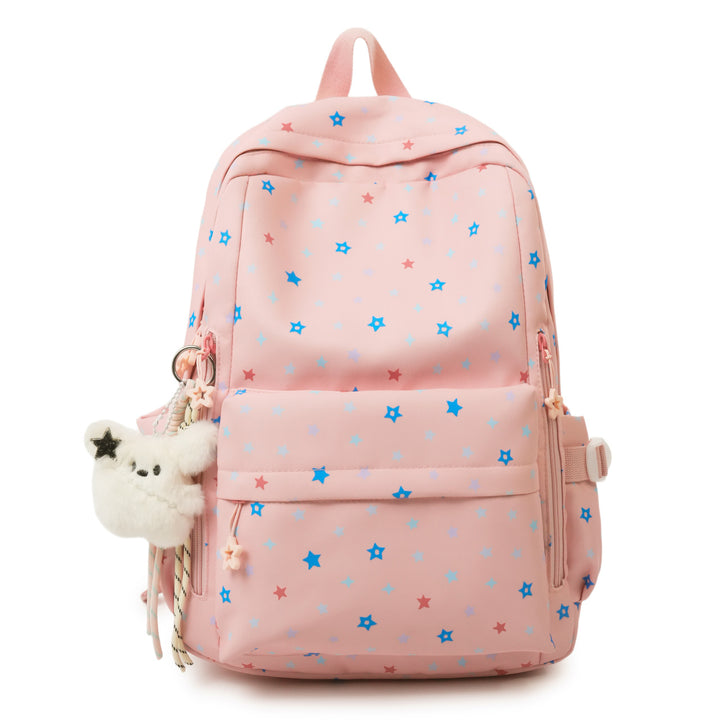 Backpack with Playful Star Pattern and Practical Storage Compartment Bowlift