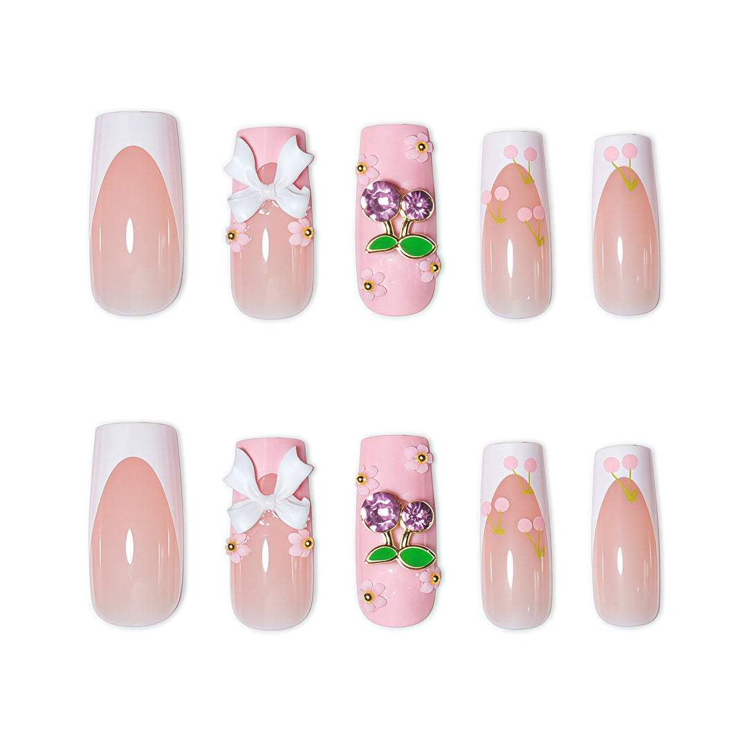 Floral-Inspired Press-On Nail Enhancements Bowlift