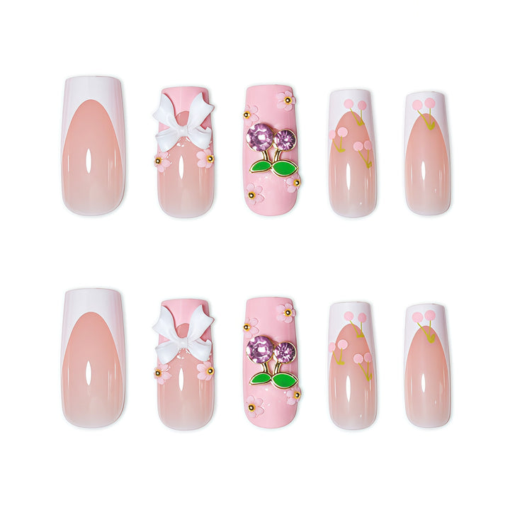 Floral-Inspired Press-On Nail Enhancements Bowlift