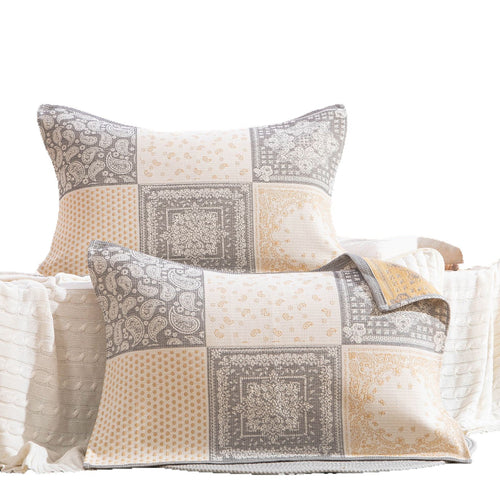 Ladies Decorative Cushion Cover with Elegant Checkered Pattern Bowlift