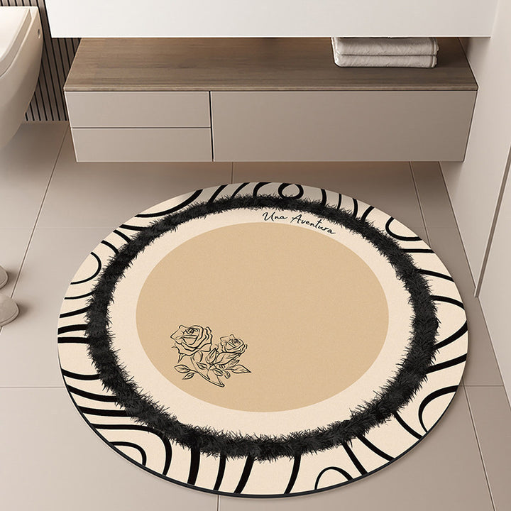 Moon-Themed Round Area Rug