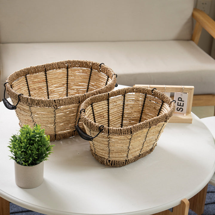 Versatile storage basket with sturdy woven design