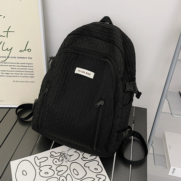 Textured Multi-Compartment Backpack