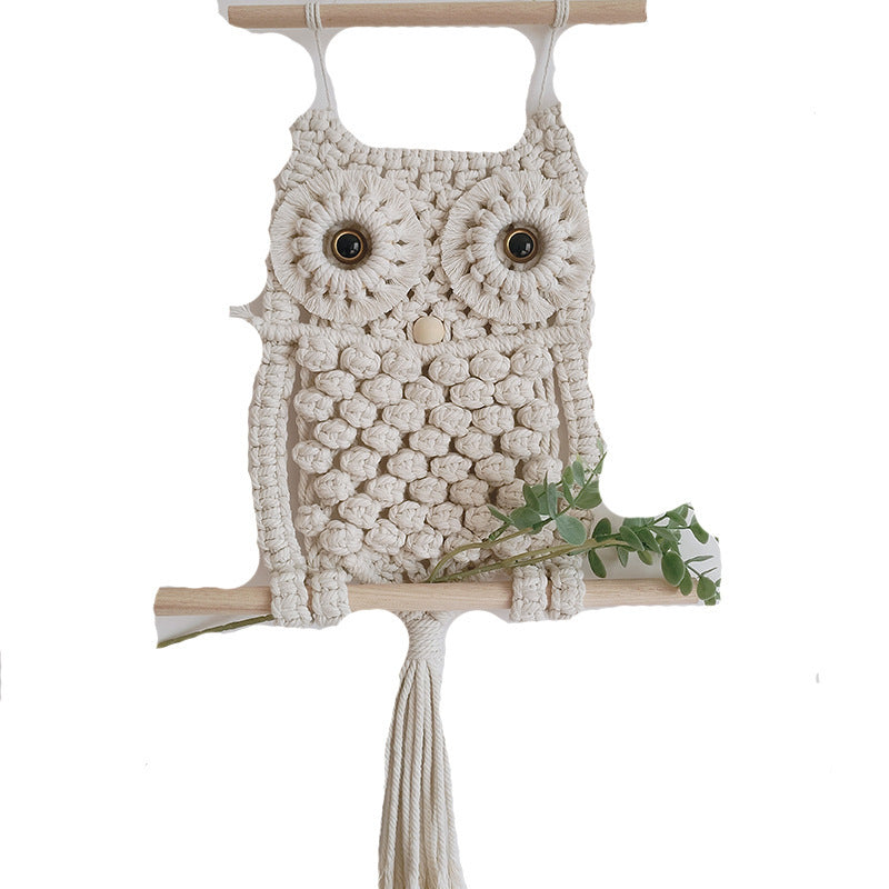 Artisan Macrame Owl Wall Hanging