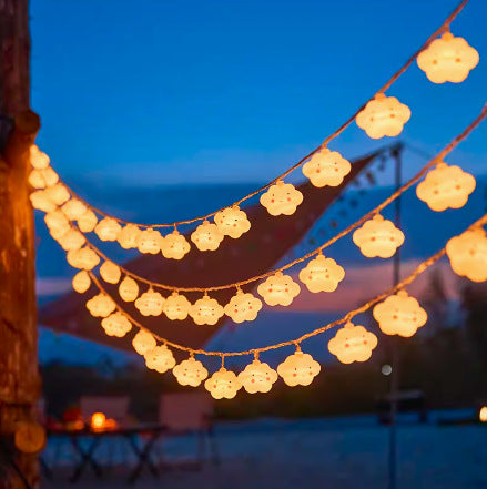 Decorative Outdoor LED Star And Globe String Lights Weather-Resistant Versatile Hanging Garland Bowlift