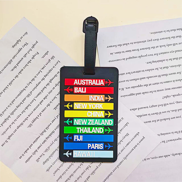 Unisex Travel-Themed Luggage Tag Bowlift