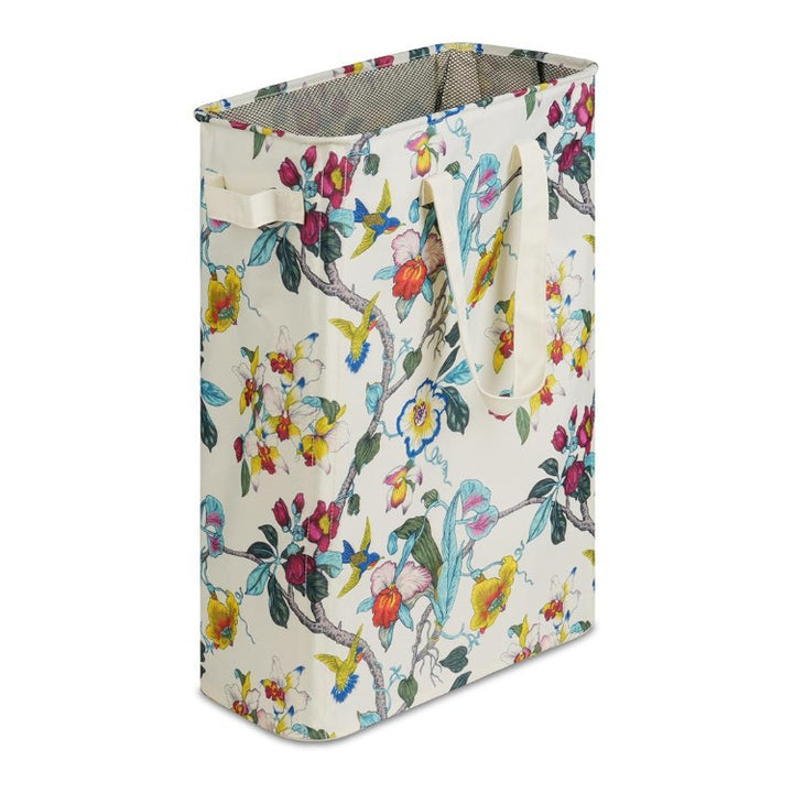 Foldable laundry basket with wheels and practical lid Bowlift
