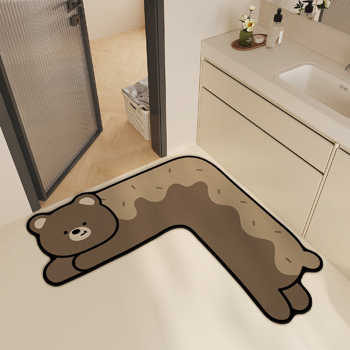 Cute Animal-Themed Bath Mat Bowlift