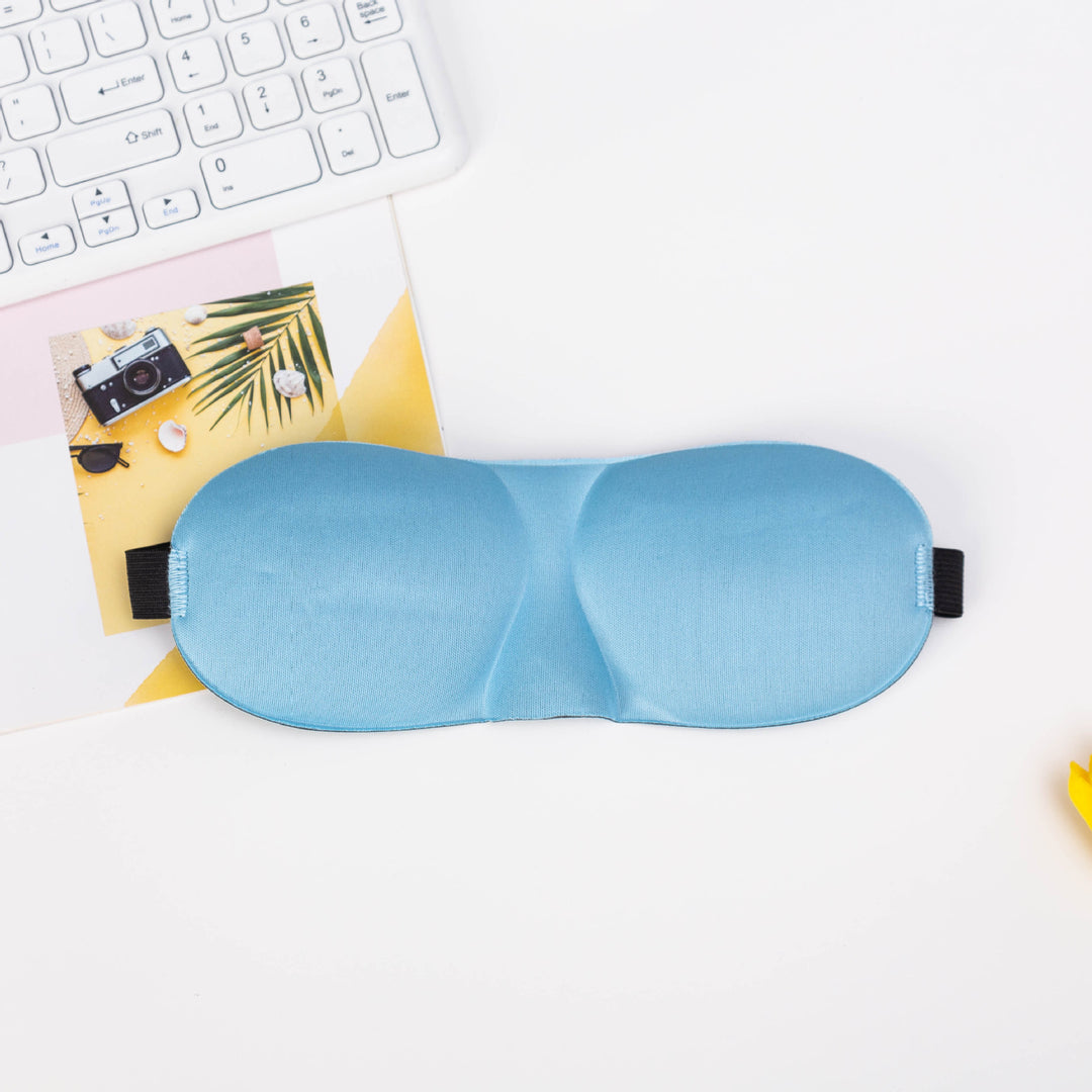 Unisex nan light-blocking travel mask with thermoformable nylon cover and wide comfort band Bowlift