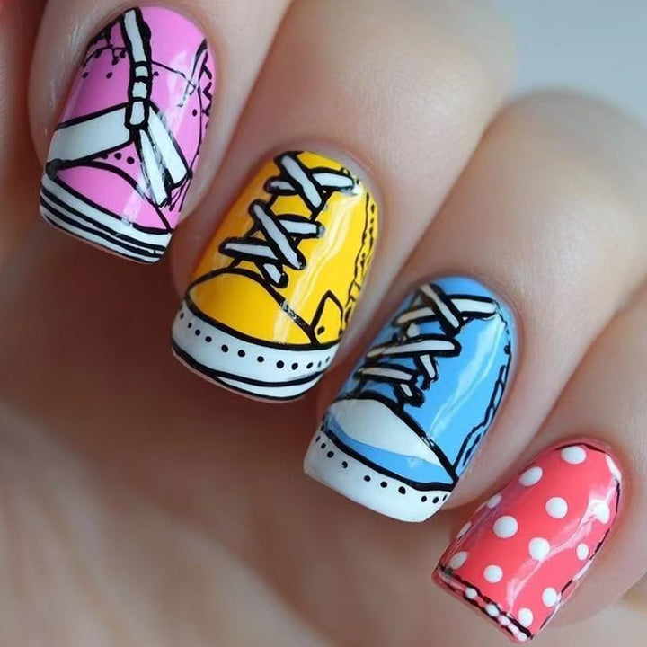 Creative Sneaker Nail Design Bowlift